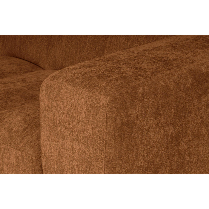 by fonQ Plume 4-zits Hoekbank met Chaise Longue XL Rechts - Chenille - Terra