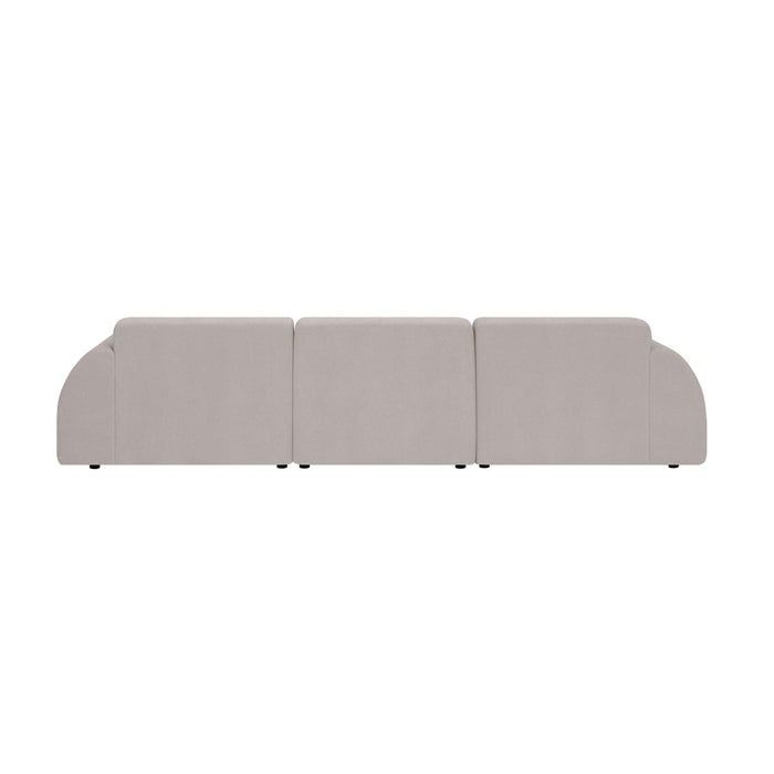 by fonQ Bink 3-zits Hoekbank met Chaise Longue Rechts - Bouclé - Ecru