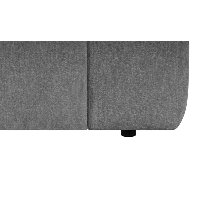 by fonQ Plume 2,5-zits Hoekbank met Chaise Longue Rechts - Chenille - Antraciet