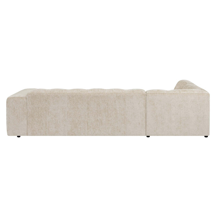 by fonQ Plume 3-zits Hoekbank Links - Chenille - Beige
