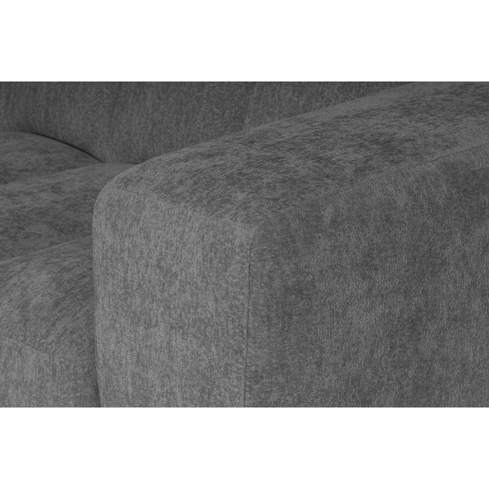 by fonQ Plume 4-zits Hoekbank met Chaise Longue XL Rechts - Chenille - Antraciet