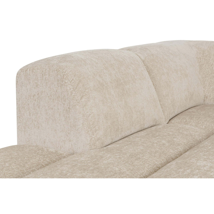 by fonQ Plume 3-zits Hoekbank Links - Chenille - Beige