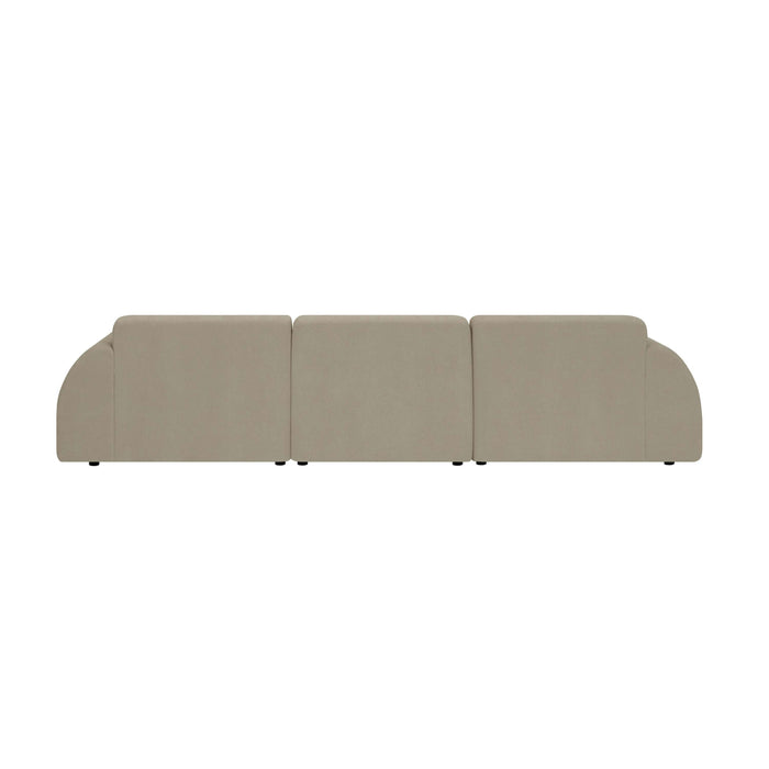 by fonQ Bink 3-zits Hoekbank met Chaise Longue Rechts - Bouclé - Beige