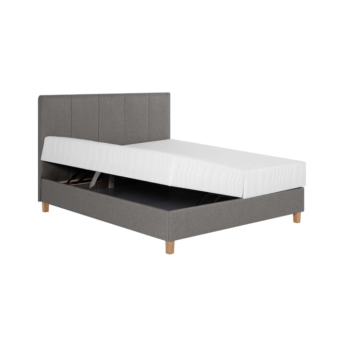 by fonQ Fjora Boxspring met Opbergruimte 160 x 200 cm - Steengrijs