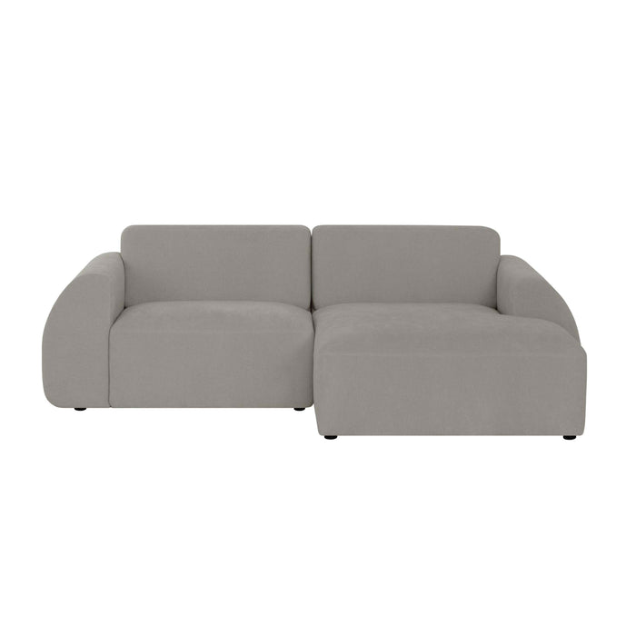 by fonQ Bink 2,5-zits Hoekbank met Chaise Longue Rechts - Bouclé - Grijs