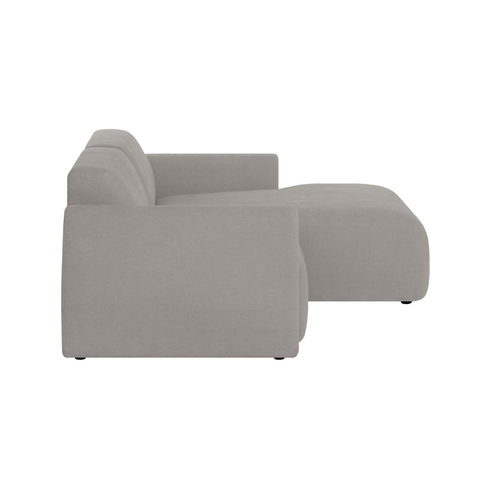 by fonQ Bink 2,5-zits Hoekbank met Chaise Longue Rechts - Bouclé - Grijs