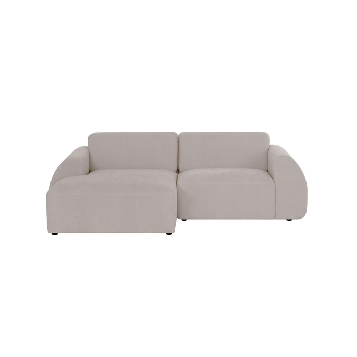 by fonQ Bink 2,5-zits Hoekbank met Chaise Longue Links - Bouclé - Ecru