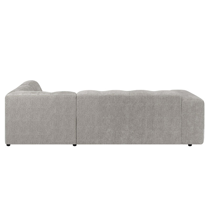 by fonQ Plume 2,5-zits Hoekbank Rechts - Chenille - Grijs