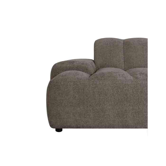 by fonQ Plume 3-zits Hoekbank met Chaise Longue XL Links - Chenille - Mocca