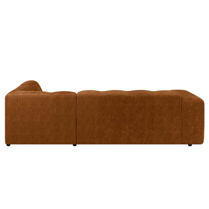 by fonQ Plume 2,5-zits Hoekbank Rechts - Chenille - Terra