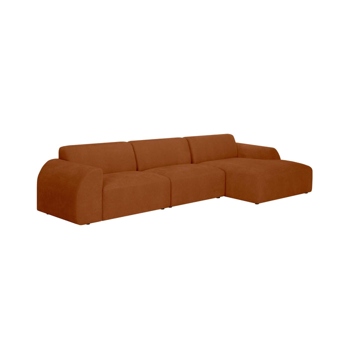 by fonQ Bink 3-zits Hoekbank met Chaise Longue Rechts - Bouclé - Terra