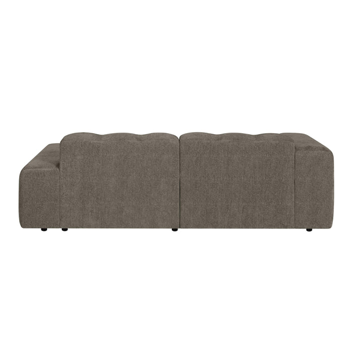 by fonQ Plume 2,5-zits Hoekbank met Chaise Longue XL Rechts - Chenille - Mocca