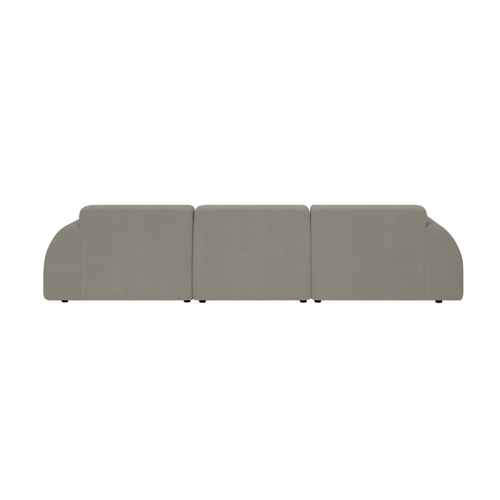 by fonQ Bink 3-zits Hoekbank met Chaise Longue Links - Bouclé - Grijs