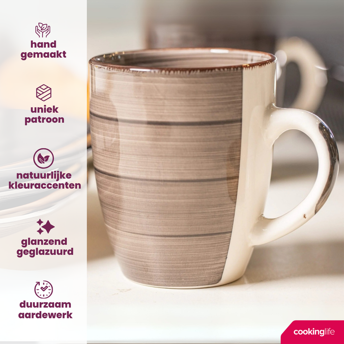 Studio Tavola Koffiekopjes Vintage Loft 160 ml - 6 stuks