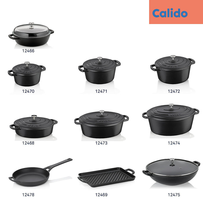 Grillplaat, Gietijzer, Zwart, 25 x 35 cm - Kela | Calido