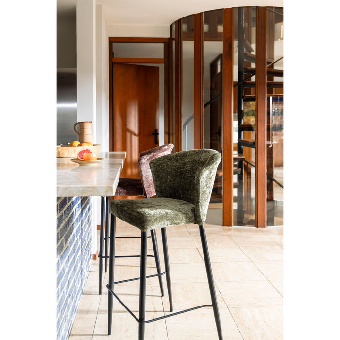 Dutchbone Georgia Kruk Counter| Barkruk Green - Set van 2 - Groen