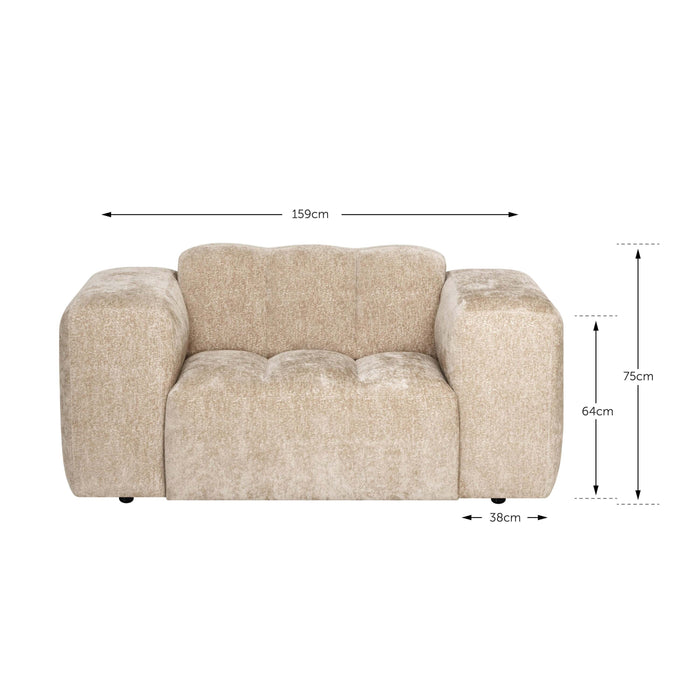 by fonQ Plume Fauteuil - Chenille - Mocca