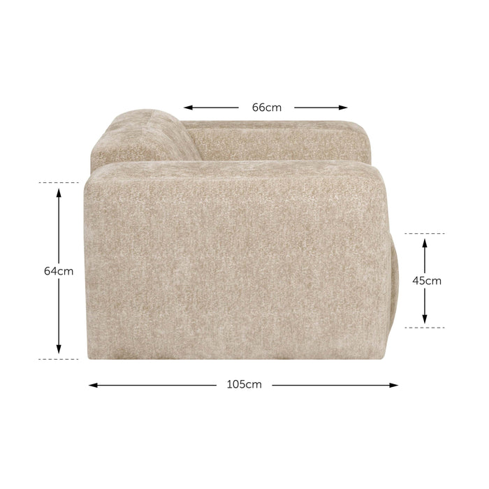 by fonQ Plume Fauteuil - Chenille - Mocca