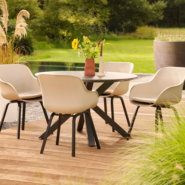Hartman Xander Tuintafel Rond Ø 120 cm - Antraciet