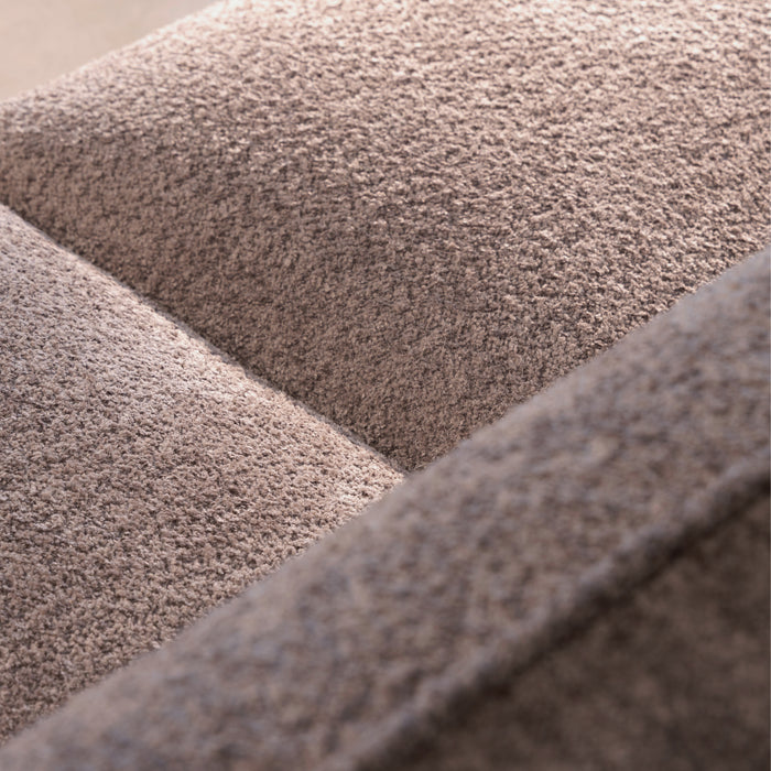 by fonQ Soft Ottomane Bank Rechts - Bouclé - Taupe