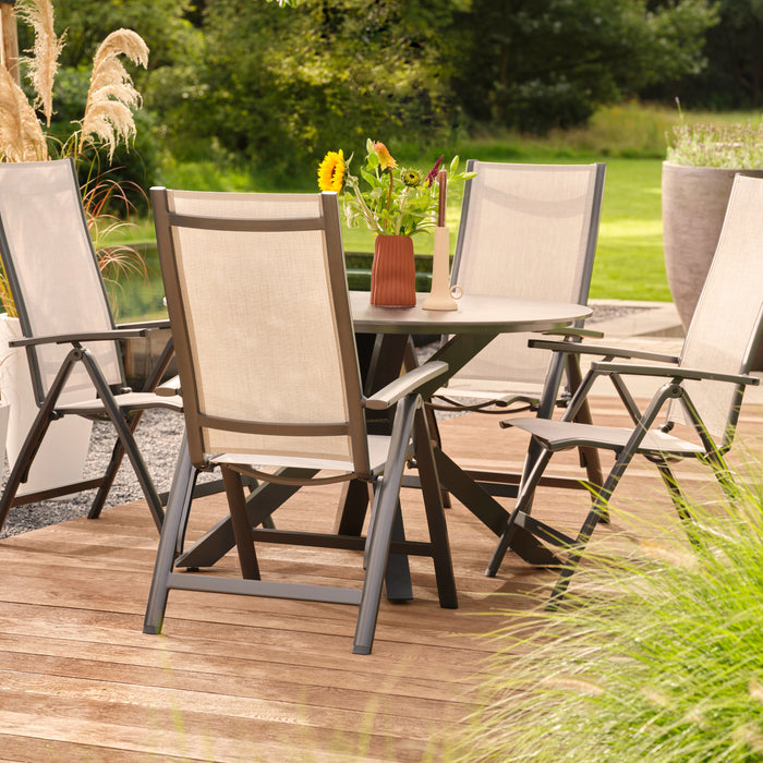 Hartman Xander Tuintafel Rond Ø 120 cm - Antraciet