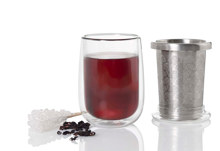 Theeglas met Theefilter, Dubbelwandig, 0.4 L - AdHoc | Fusion