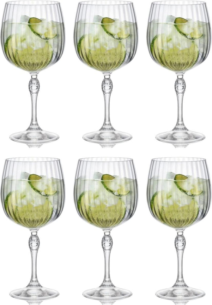 Bormioli Rocco Gin Tonic Glazen America 20's - 740 ml - 6 stuks