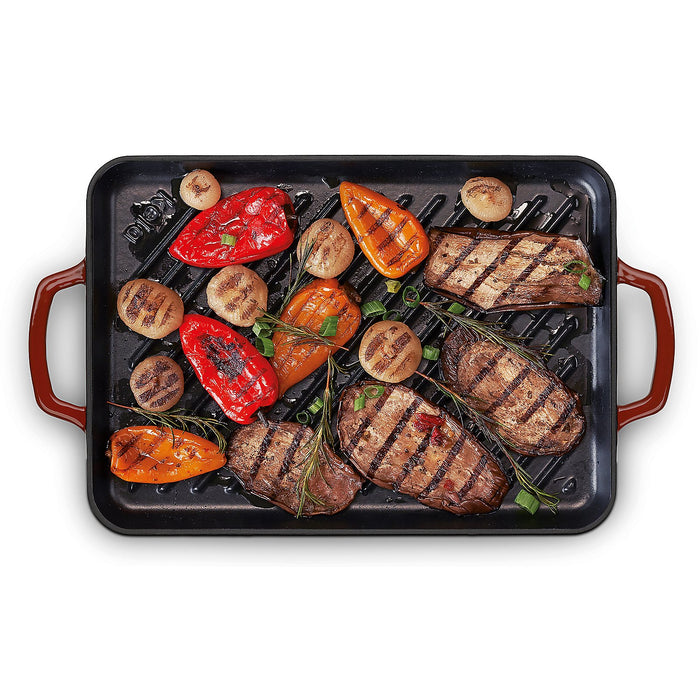 Grillplaat, Gietijzer, Rood, 25 x 35 cm - Kela | Calido