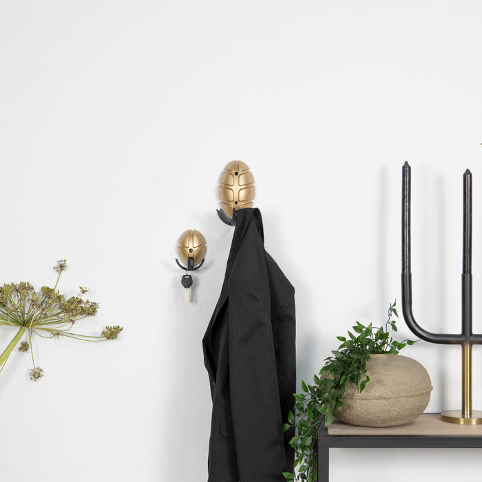 SPINDER DESIGN TICK Wandkapstok - Goud | Zwart