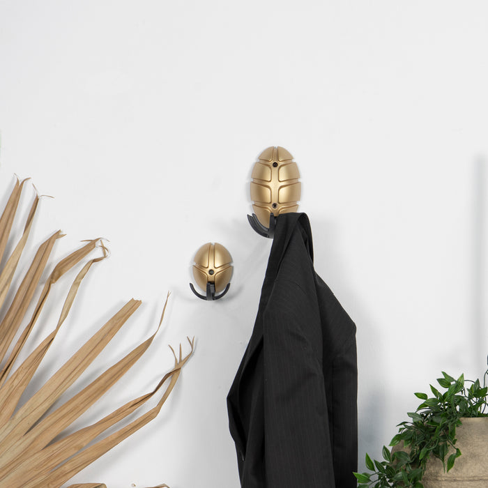 SPINDER DESIGN TICK Wandkapstok - Goud | Zwart