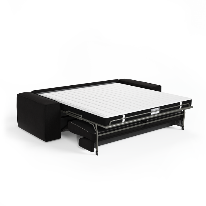Express slaapbank dunlopillo fluweel donker antraciet 140cm