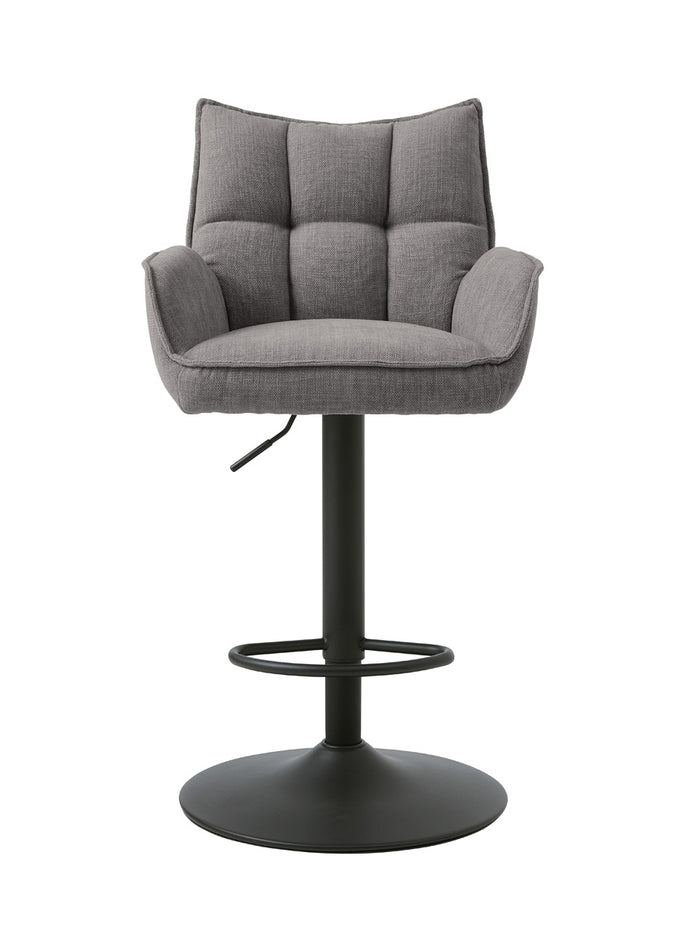 Giga Living - Barstoel Grijs Stof - Verstelbaar - Marilla - Set van 2