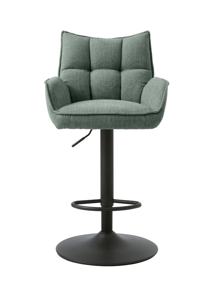 Giga Living - Barstoel Groen Stof - Verstelbaar - Marilla - Set van 2