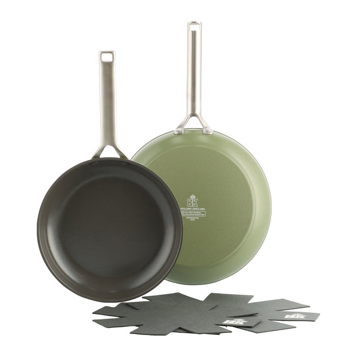 BK Sublime Koekenpannenset Ø 24 cm + Ø 28 cm  - Olijfgroen