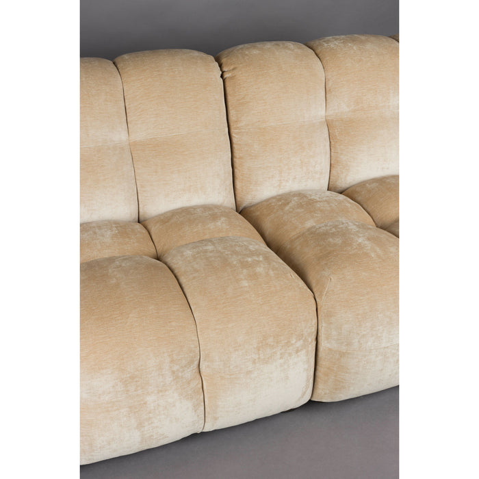 Dutchbone Hackman 4,5-zitsbank Velours Beige