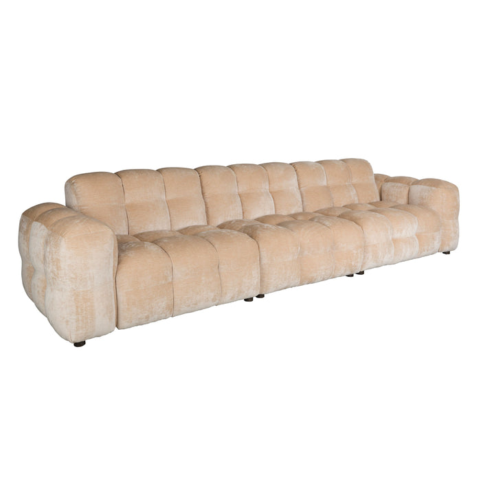 Dutchbone Hackman 4,5-zitsbank Velours Beige