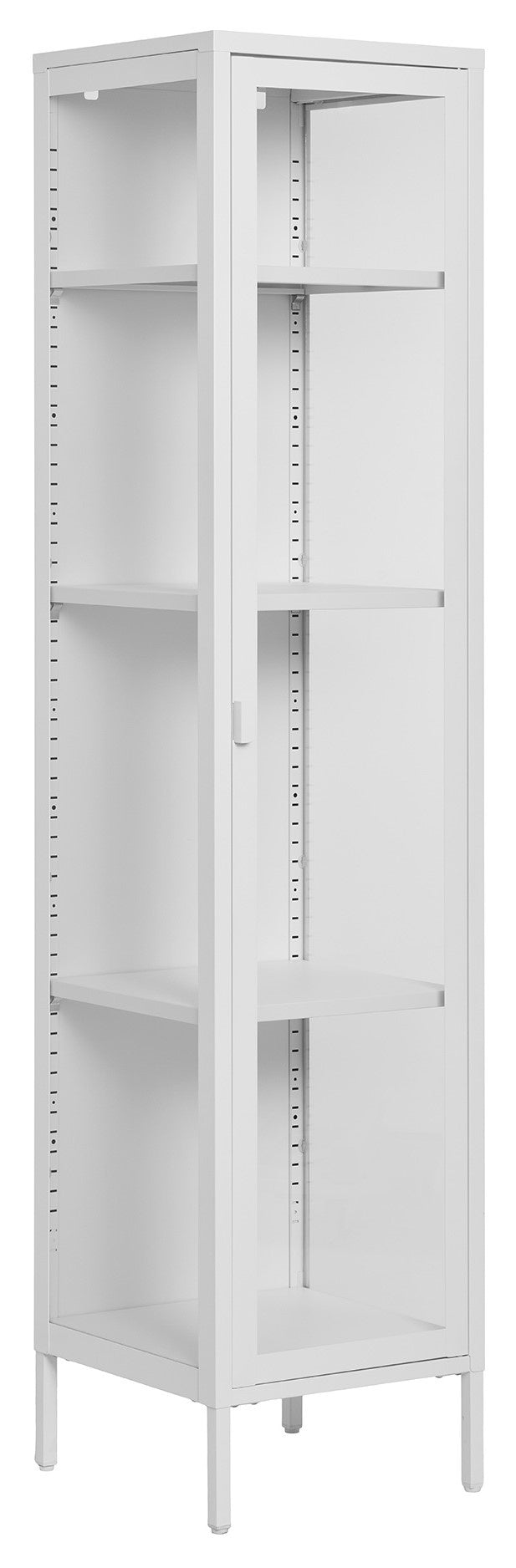 House Nordic Brisbane Wit | Glas Vitrinekast Slim H180 cm