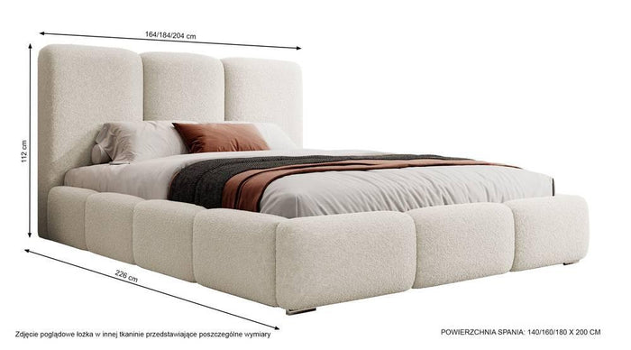 NADUVI Collection Bedframe Briar velvet 140x200