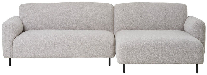 House Nordic Salvador Lichtgrijs Bouclé 2-Zits + Chaise Lounge Rechts