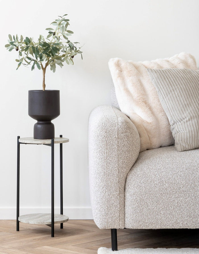 House Nordic Salvador Lichtgrijs Bouclé 2-Zits + Chaise Lounge Rechts
