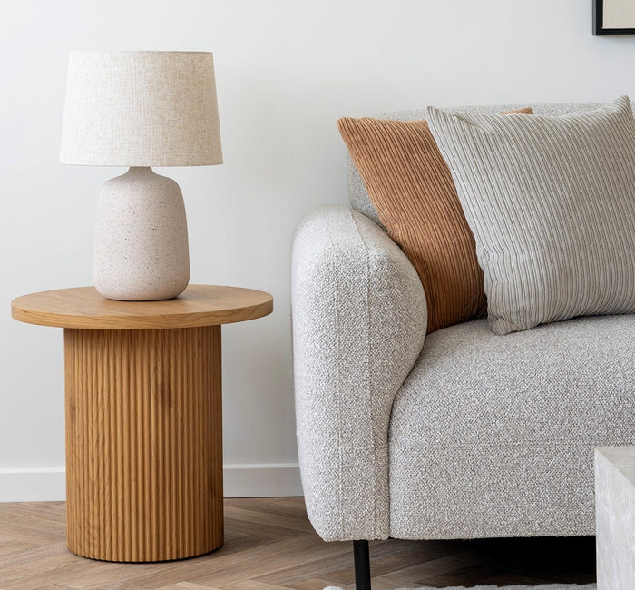 House Nordic Salvador Lichtgrijs Bouclé 2-Zits + Chaise Lounge Rechts
