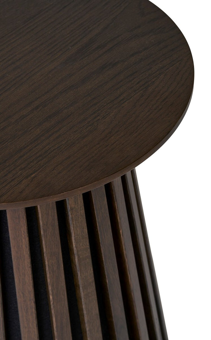 House Nordic Osaka Gerookt Eiken Bijzettafel Rond