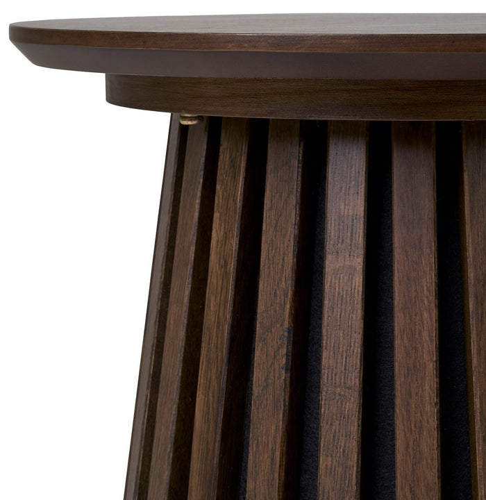 House Nordic Osaka Gerookt Eiken Bijzettafel Rond