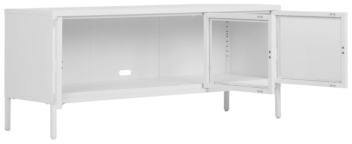 House Nordic Brisbane Wit | Glas TV-Meubel W130 cm