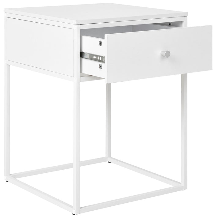 House Nordic Vita Witte Bijzettafel met Lade