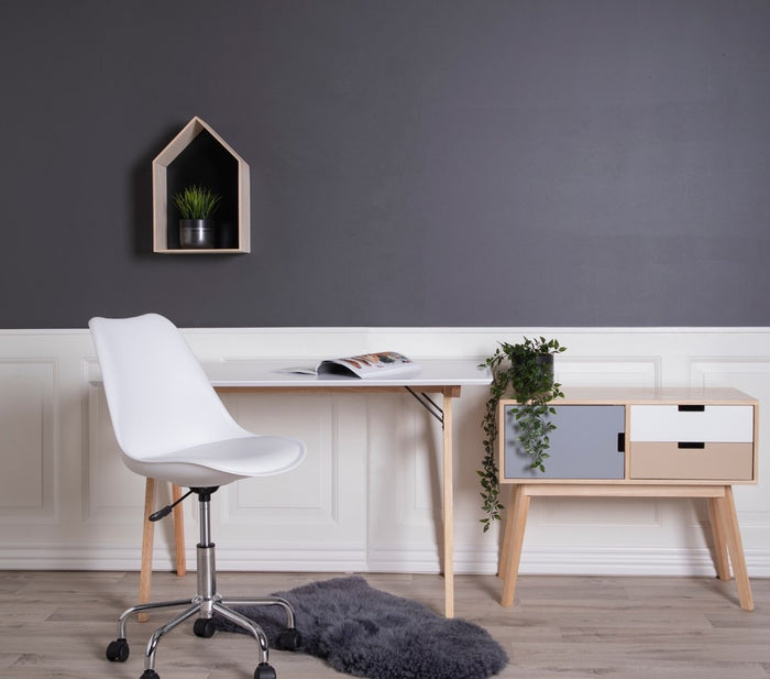 House Nordic Vojens 120 x 60 cm Bureautafel Wit