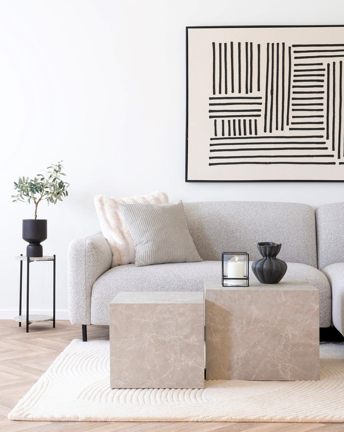 House Nordic Prague Beige Salontafel Set Marmerlook
