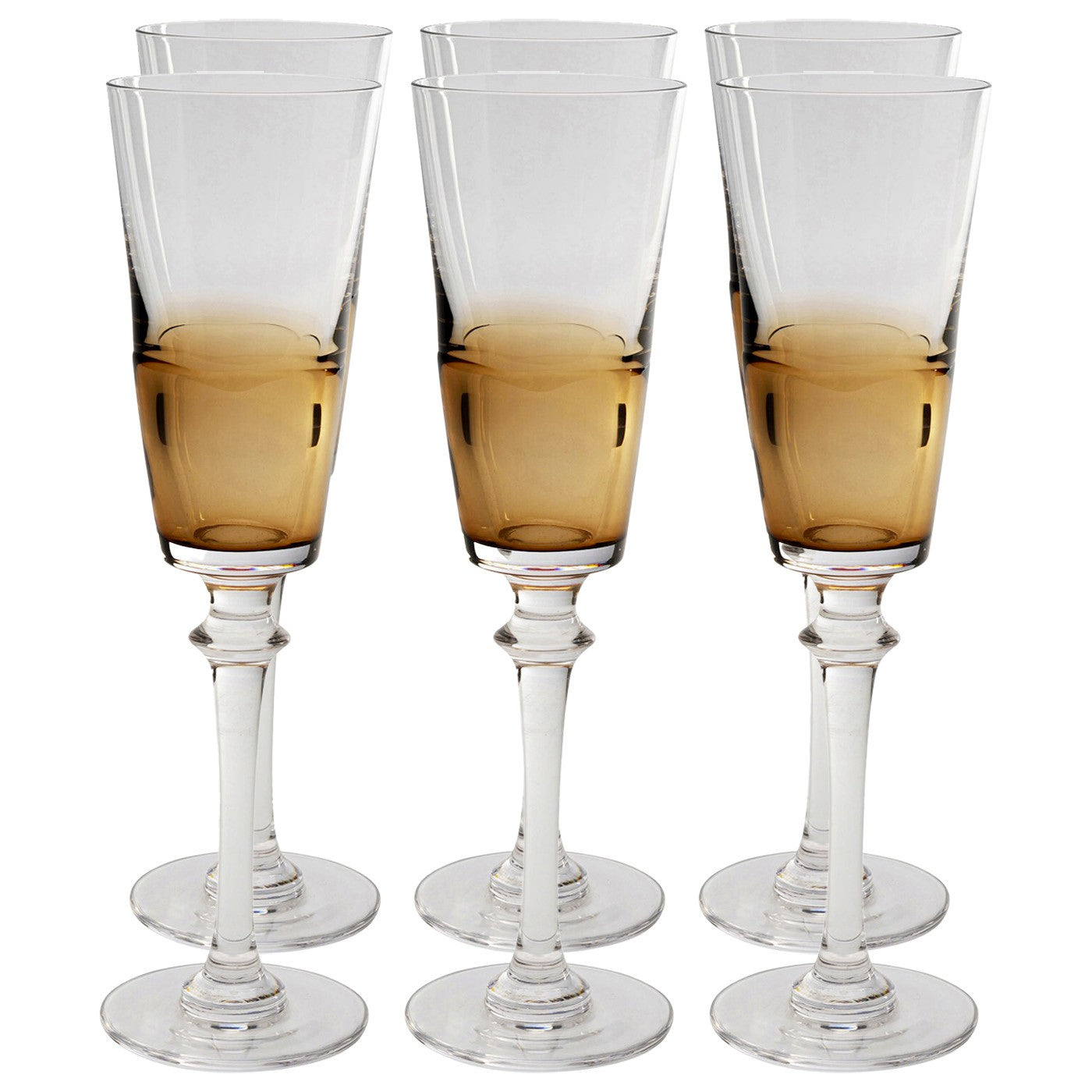 Kare Design Mimi champagneglazen - amber - 6st