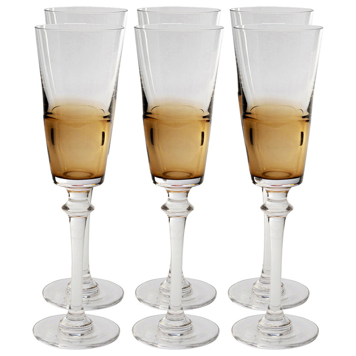 Kare Design Mimi champagneglazen - amber - 6st