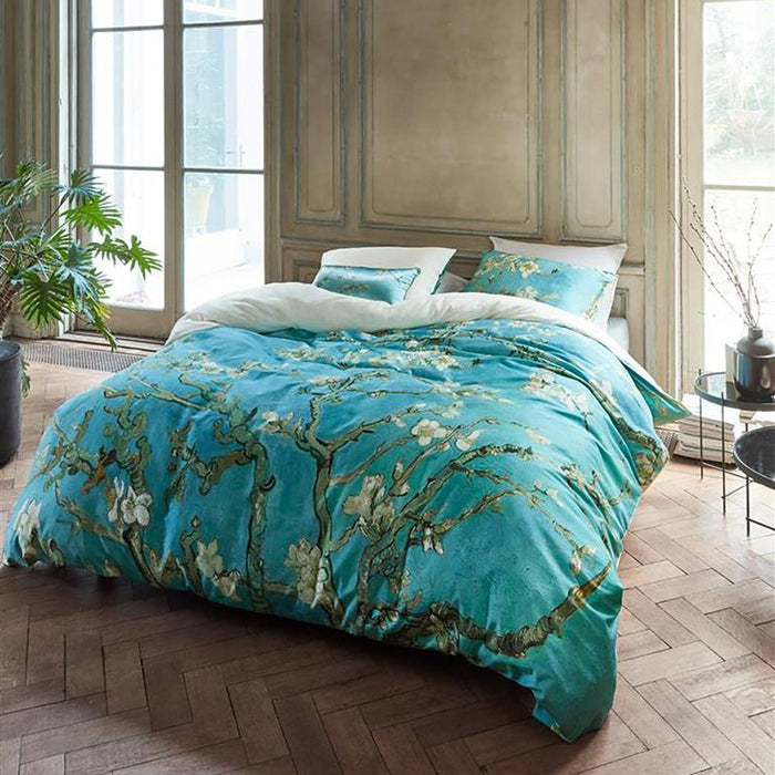 Beddinghouse x Van Gogh Museum Almond Blossom Dekbedovertrek 140 x 200|220 cm - Blauw